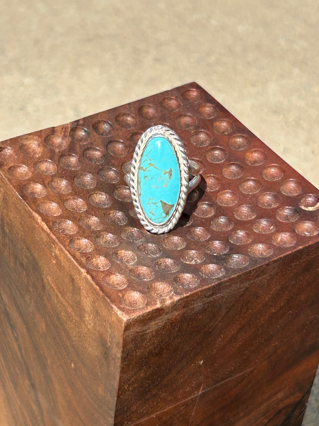 Blue Sonoran Turquoise Ring size 8