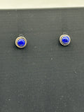 Tiny Blue Lapis Lazuli Stud Earrings
