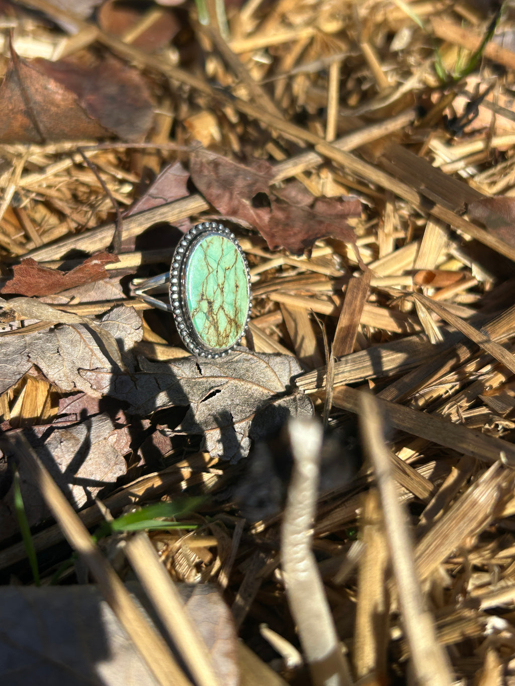 Turquoise and Sterling silver ring size 7