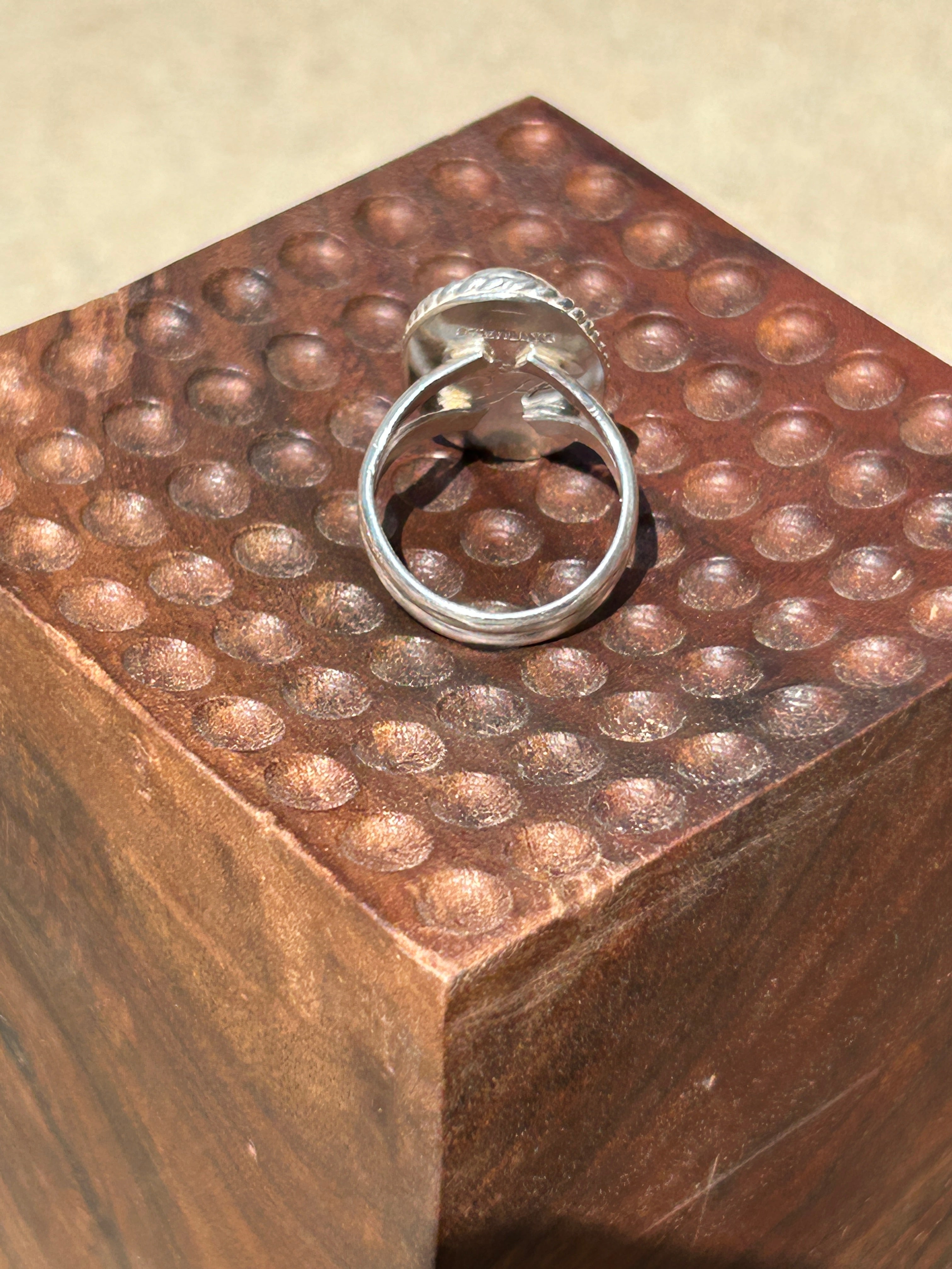 Blue Sonoran Turquoise Ring size 8