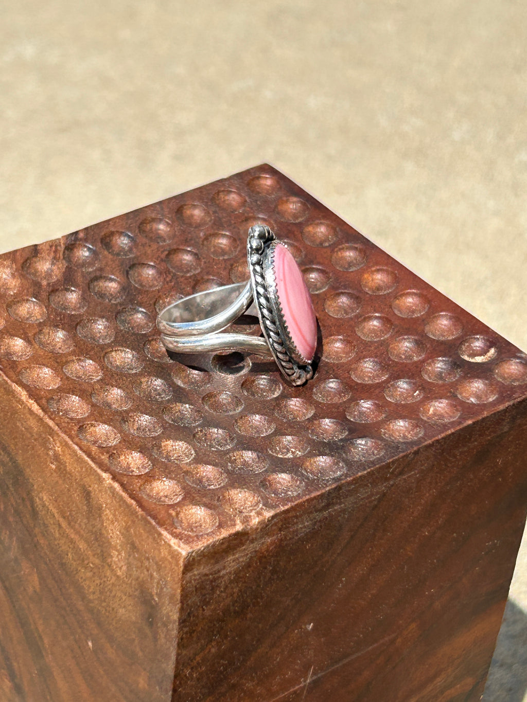 Pink Conch Ring size 7
