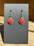 Red spiny Dangle Earrings
