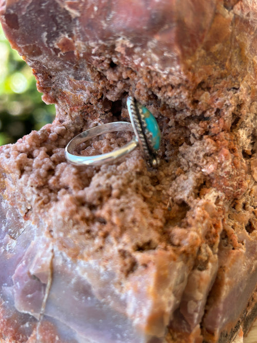 Dainty Sonoran Turquoise Ring size 6