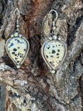 Dalmatian Jasper and Sterling Silver Earrings
