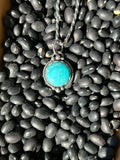 Whitewater turquoise and Sterling silver pendant