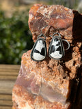 White Buffalo And Sterling Silver Dangle Drop Earrings