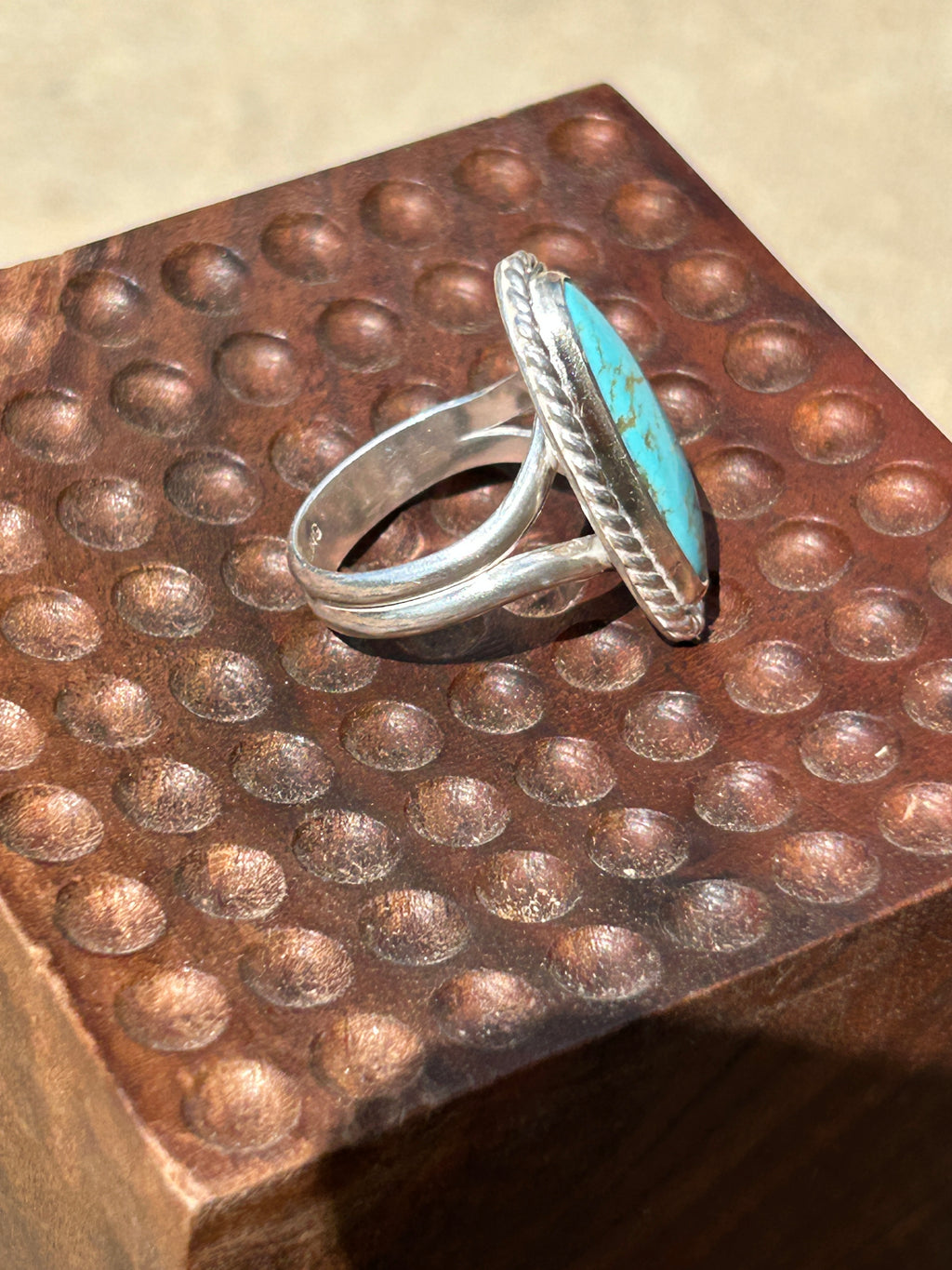 Blue Sonoran Turquoise Ring size 8