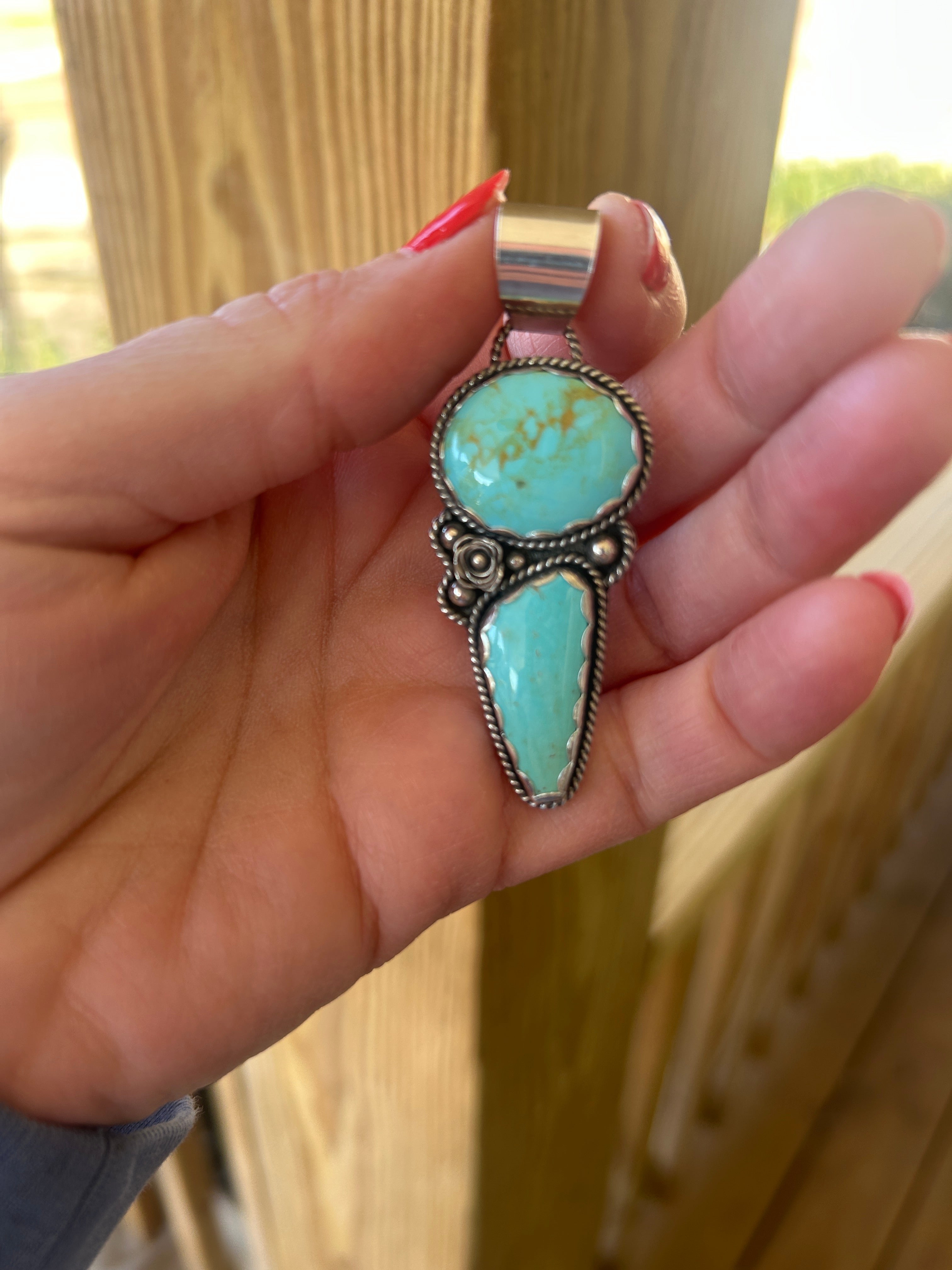 Sonoran Turquoise and Sterling Silver Pendant