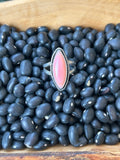 Pink conch and Sterling silver ring size 6.75