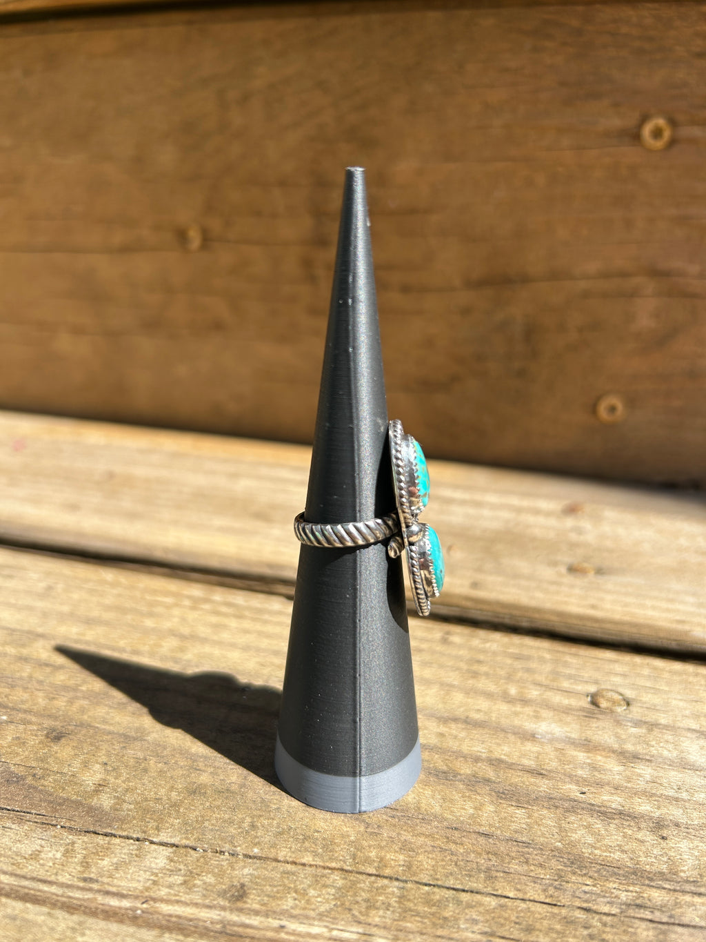 Beautiful Sonoran Turquoise and Sterling Silver adjustable ring