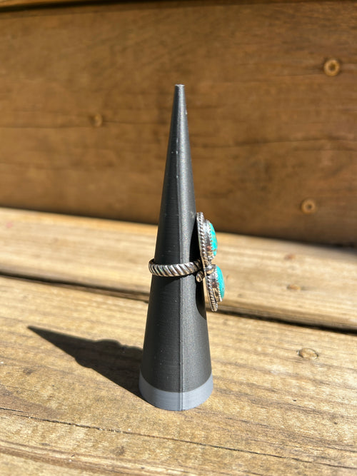 Beautiful Sonoran Turquoise and Sterling Silver adjustable ring