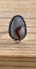 Brown and Gray Agate Ring size 7