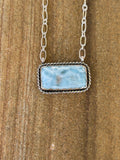 Larimar Bar Necklace