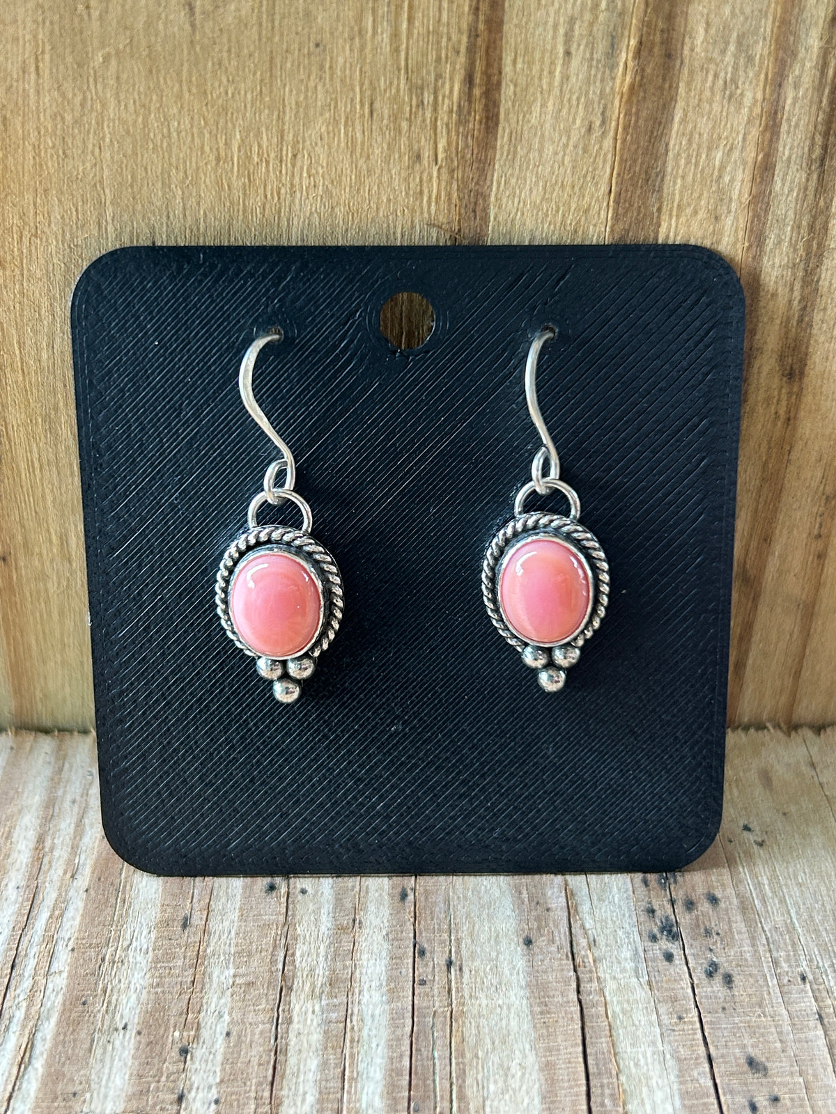Dainty Pink Conch Earrings